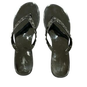 Tory Burch Glossy Black Sandals Women's 8